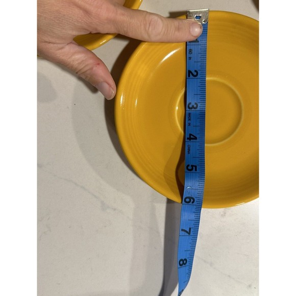 Fiestaware Fiesta Homer Laughlin 4 pc Coffee Tea Cup & Saucer ZZC Mustard Yellow - Picture 5 of 7